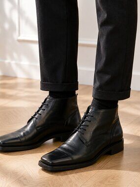 Laudino CACCIN Lace up Men's Ankle Boot Sz. 9